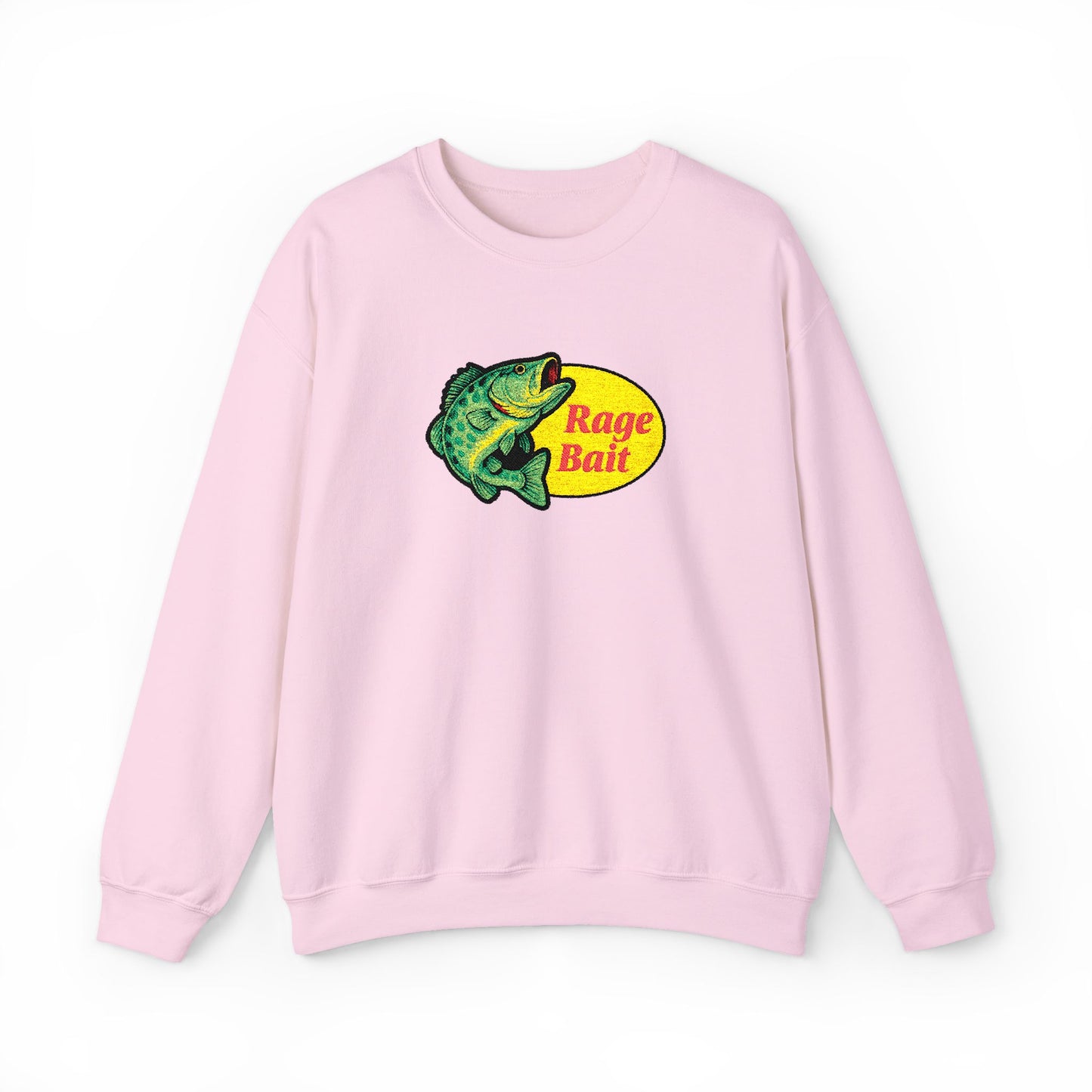 Fishing Sweatshirt — "Rage Bait" Bass Graphic Crewneck