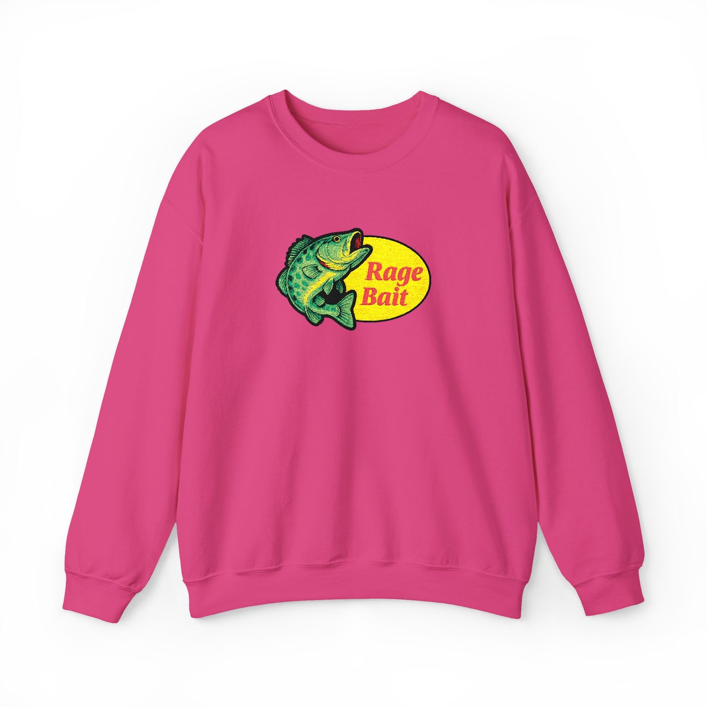 Fishing Sweatshirt — "Rage Bait" Bass Graphic Crewneck