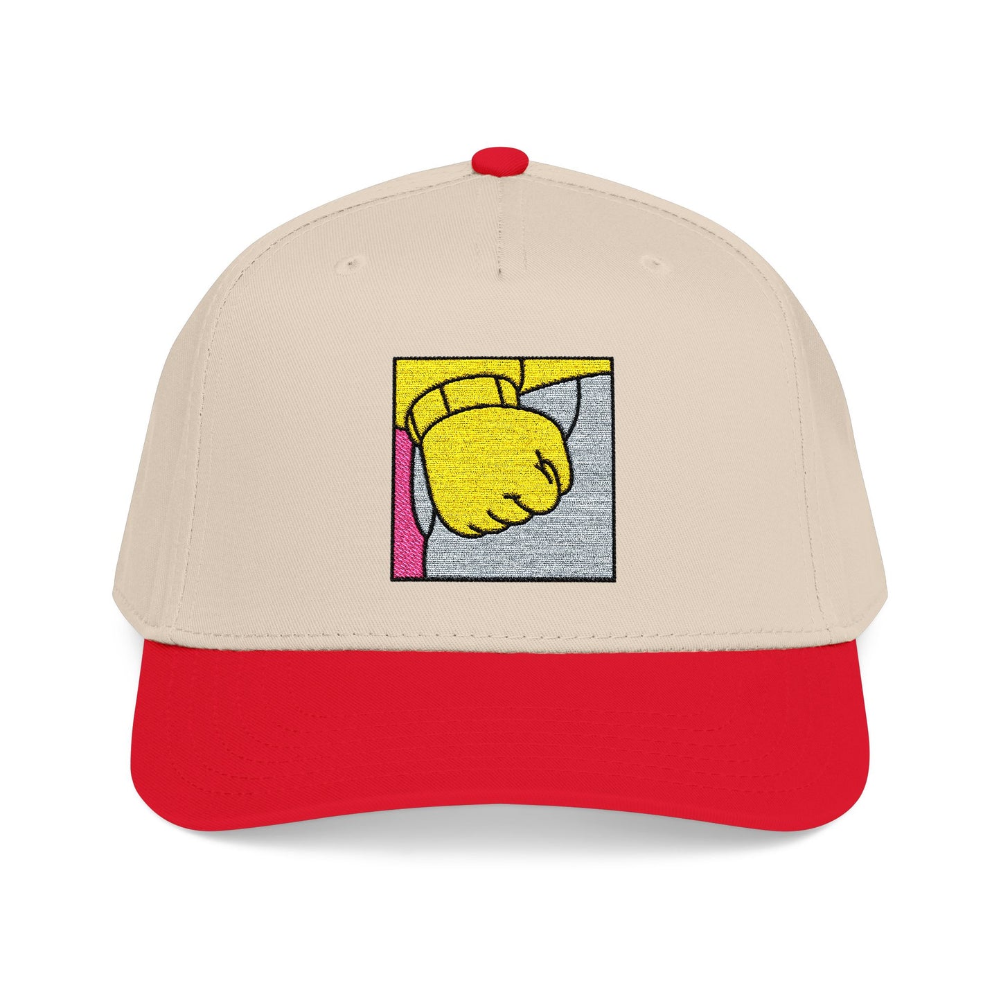 Retro Pop Art Fist Baseball Cap – Vintage Comic Hand Patch Hat