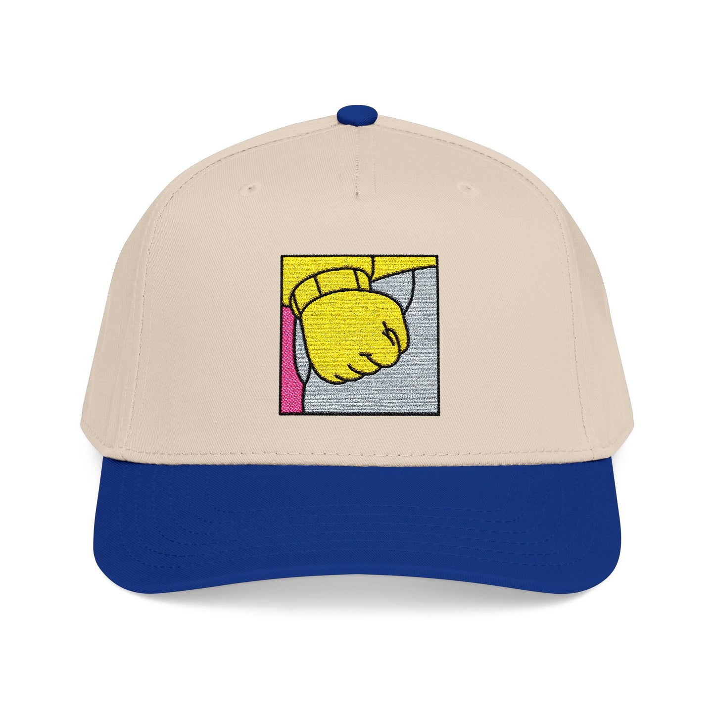 Retro Pop Art Fist Baseball Cap – Vintage Comic Hand Patch Hat