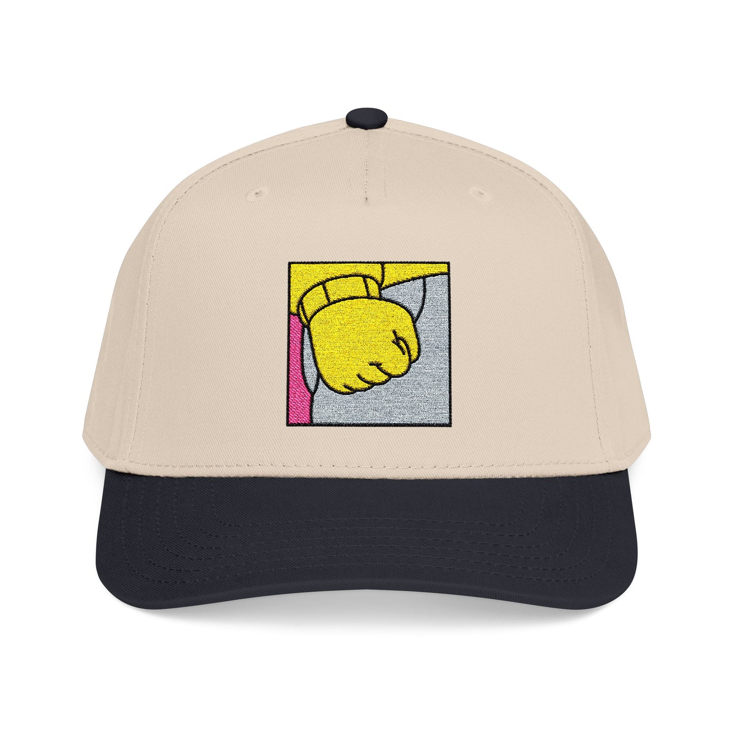 Retro Pop Art Fist Baseball Cap – Vintage Comic Hand Patch Hat