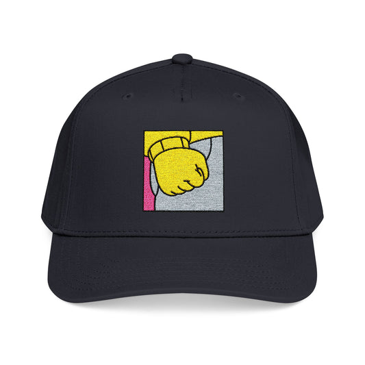 Retro Pop Art Fist Baseball Cap – Vintage Comic Hand Patch Hat