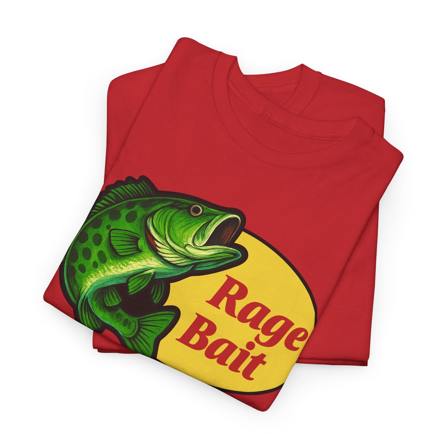 Fishing Shirt — "Rage Bait" Bass Graphic Crewneck