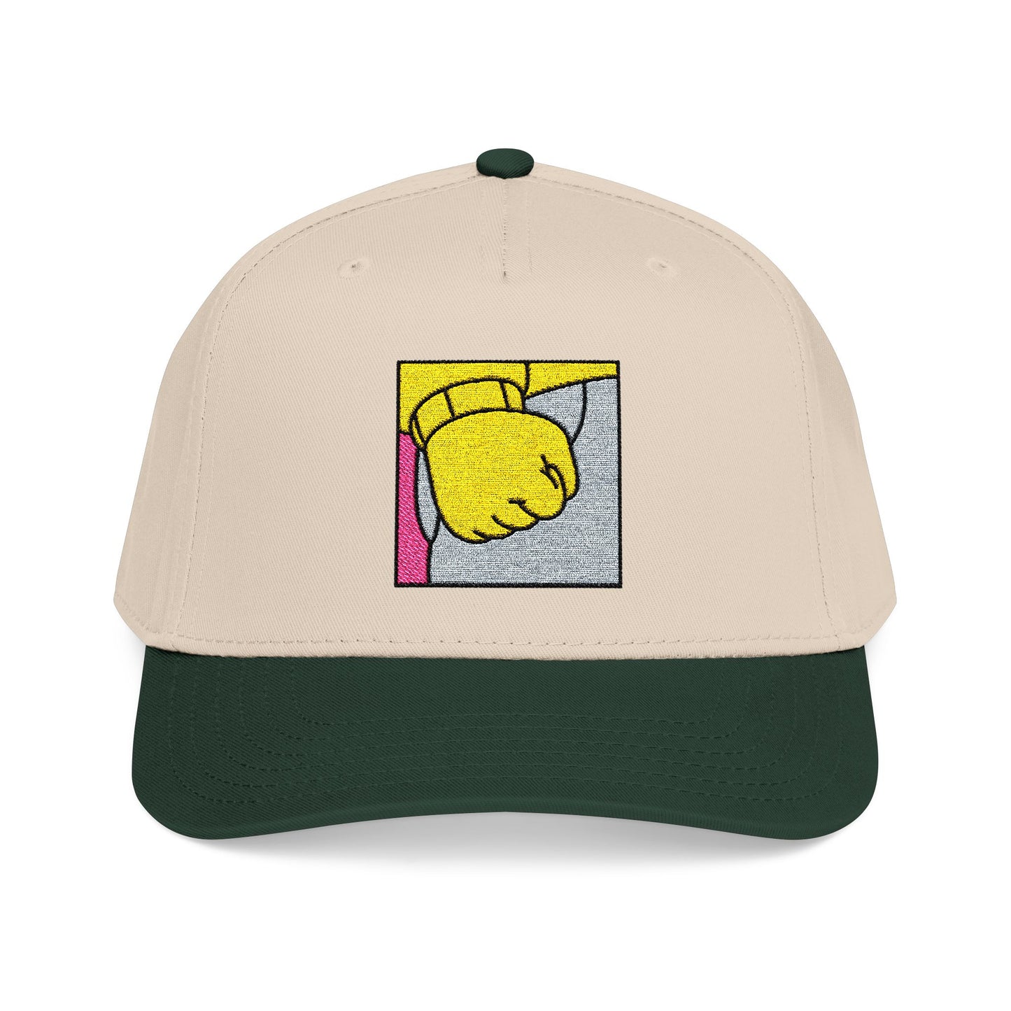 Retro Pop Art Fist Baseball Cap – Vintage Comic Hand Patch Hat